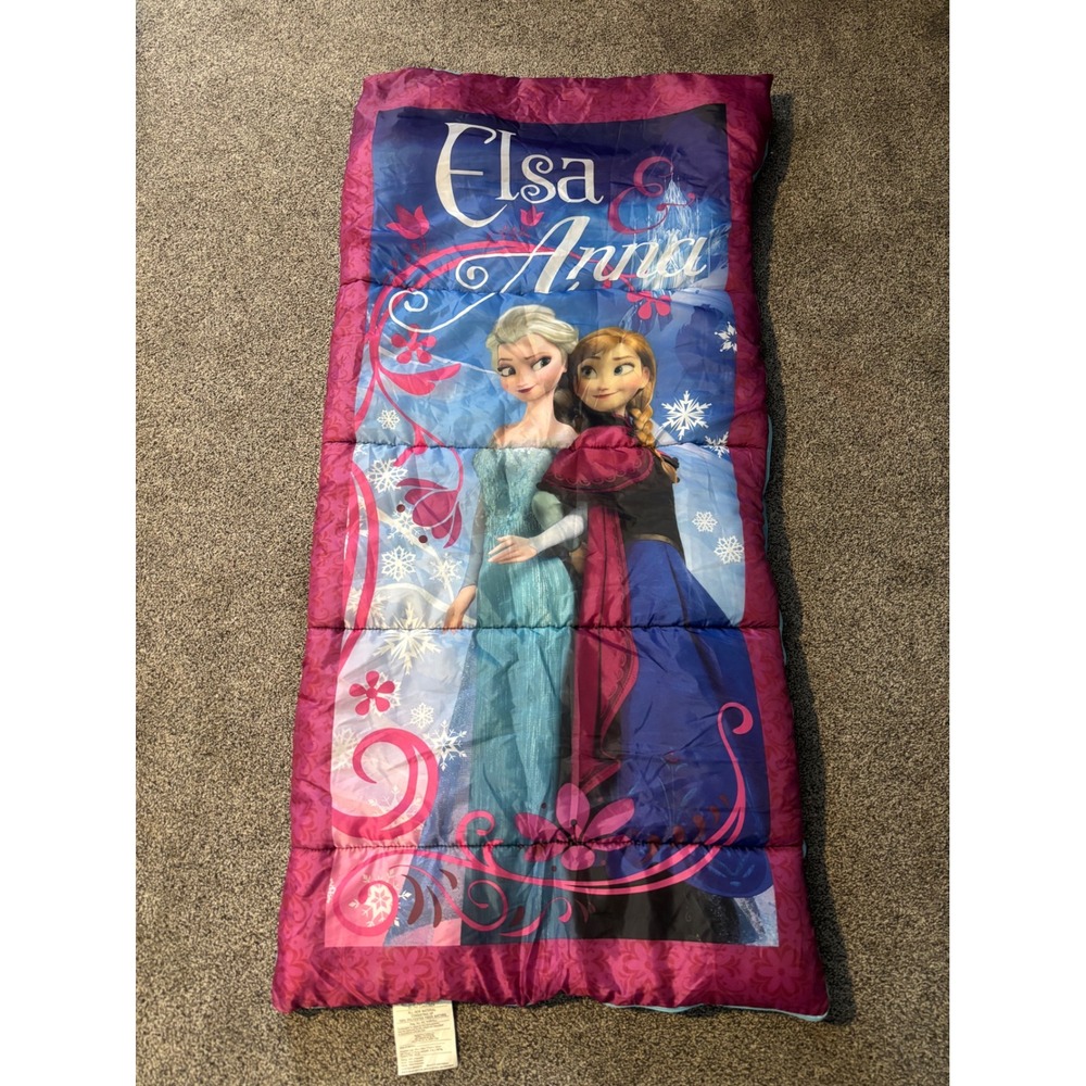 Disney Frozen Elsa‎ & Anna Kids Sleeping Bag Slumber Bag 28x56 Princess Girls